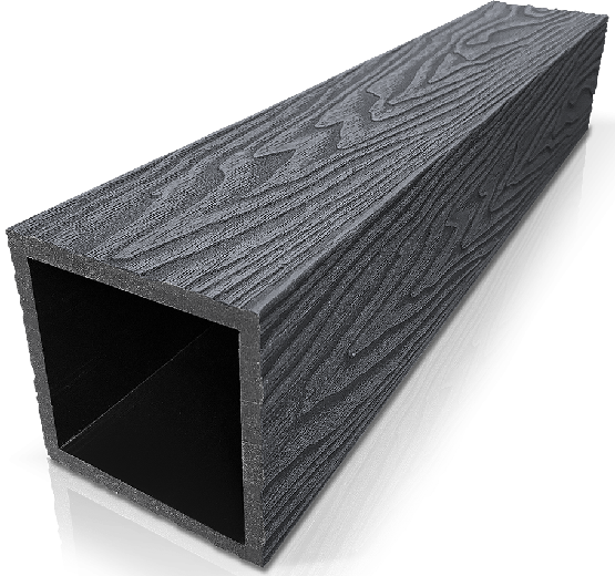 Столб ДПК 3D GardenParkett фактура дерева Графит купить в Каменск-Шахтинском