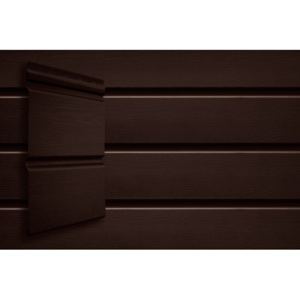 Виниловый сайдинг Grand Line Double-Брус Тёмный Дуб купить в Каменск-Шахтинском