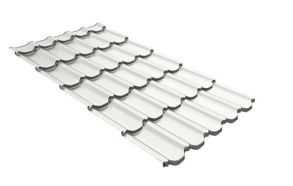 Металлочерепица квинта плюс с 3D резом 0,5 Satin RAL 9003 сигнальный белый купить в Каменск-Шахтинском