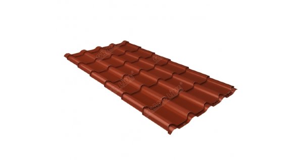 Металлочерепица камея 0,45 PE RAL 8004 терракота купить в Каменск-Шахтинском