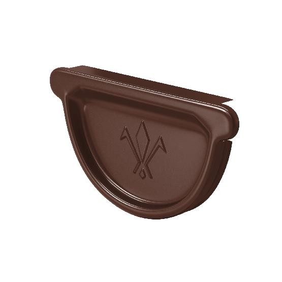 Водосток Aquasistem, система 125x90 - Заглушка универсальная с резиновым уплотнителем RAL 8017 Коричневый купить в Каменск-Шахтинском