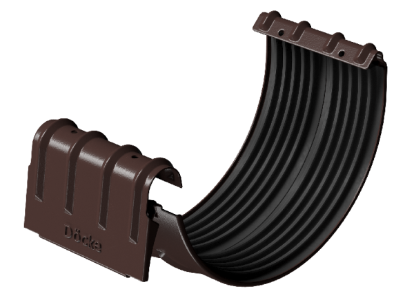Соединитель желобов D125 Döcke STAL PREMIUM Шоколад, (RAL 8019) купить в Каменск-Шахтинском