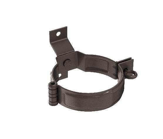 Водосток Aquasistem, система 125x90 - Декоративный хомут трубы под дерево с комплектом крепления RR 32 Тёмно-Коричнневый купить в Каменск-Шахтинском