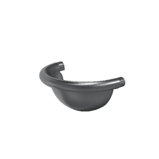 Водосток Aquasistem, Система 150/100 - Заглушка желоба универсальная полукруглая RR 23 Маренго matt купить в Каменск-Шахтинском