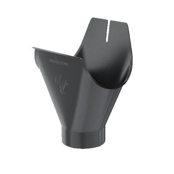 Водосток Aquasistem, система 125x90 - Воронка желоба RAL 7024 Тёмно-серый купить в Каменск-Шахтинском